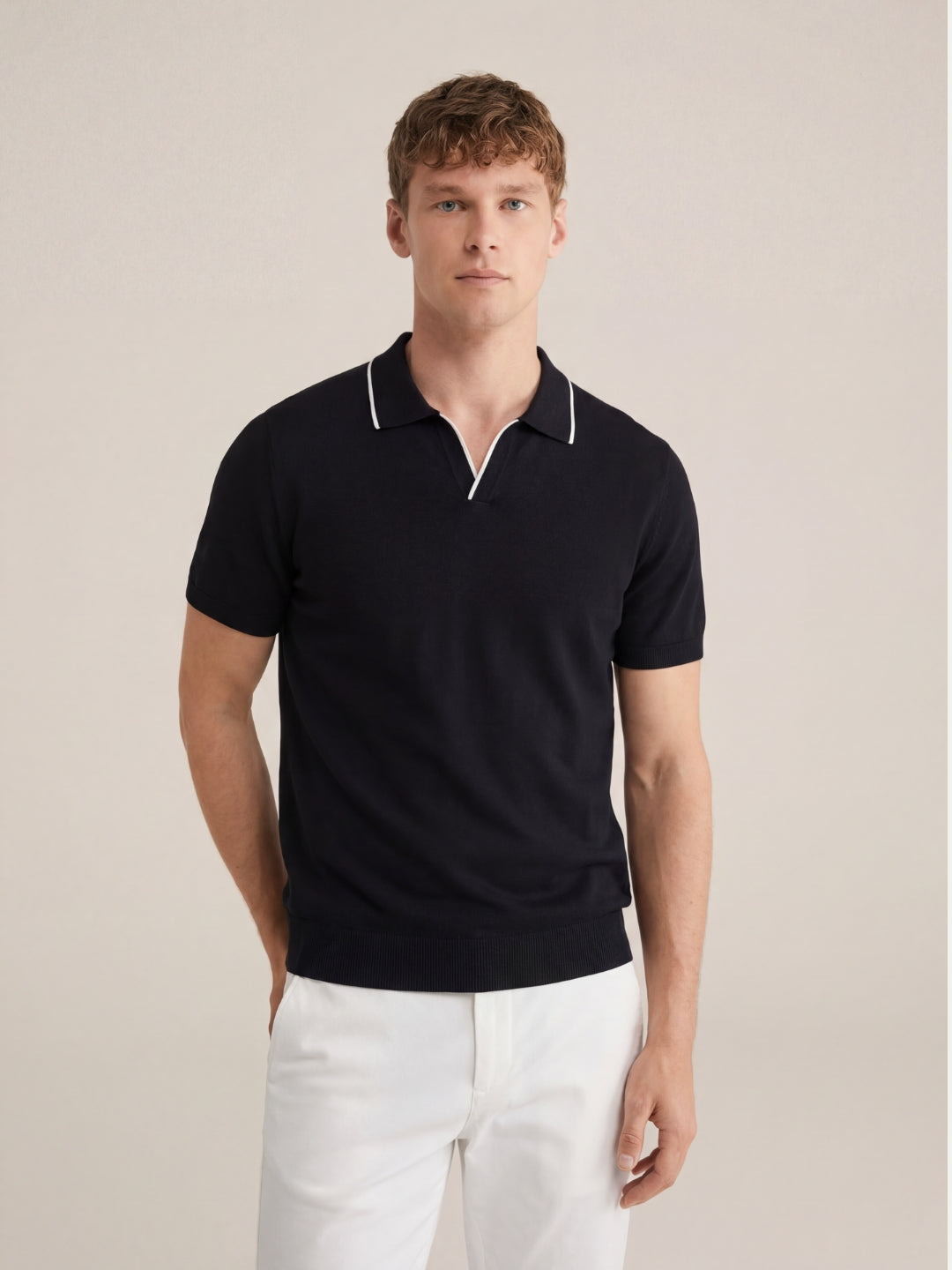 Paraggi Knit Polo Black