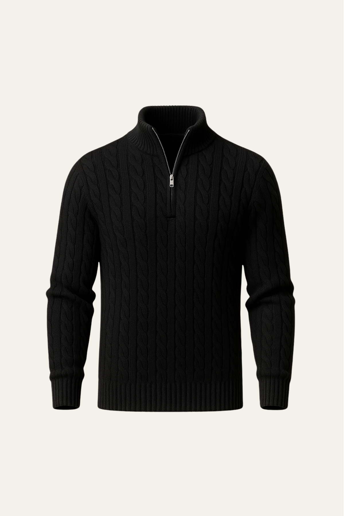 Sero Zip Knit Black