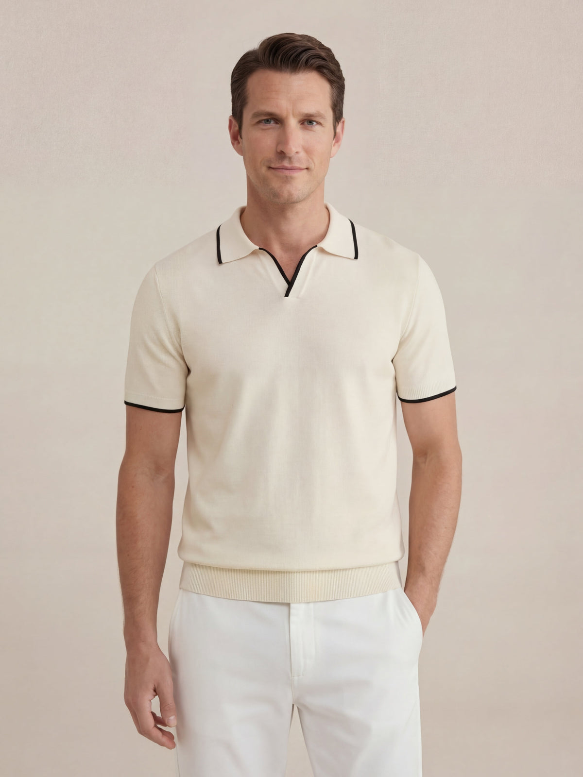 Paraggi Knit Polo Beige