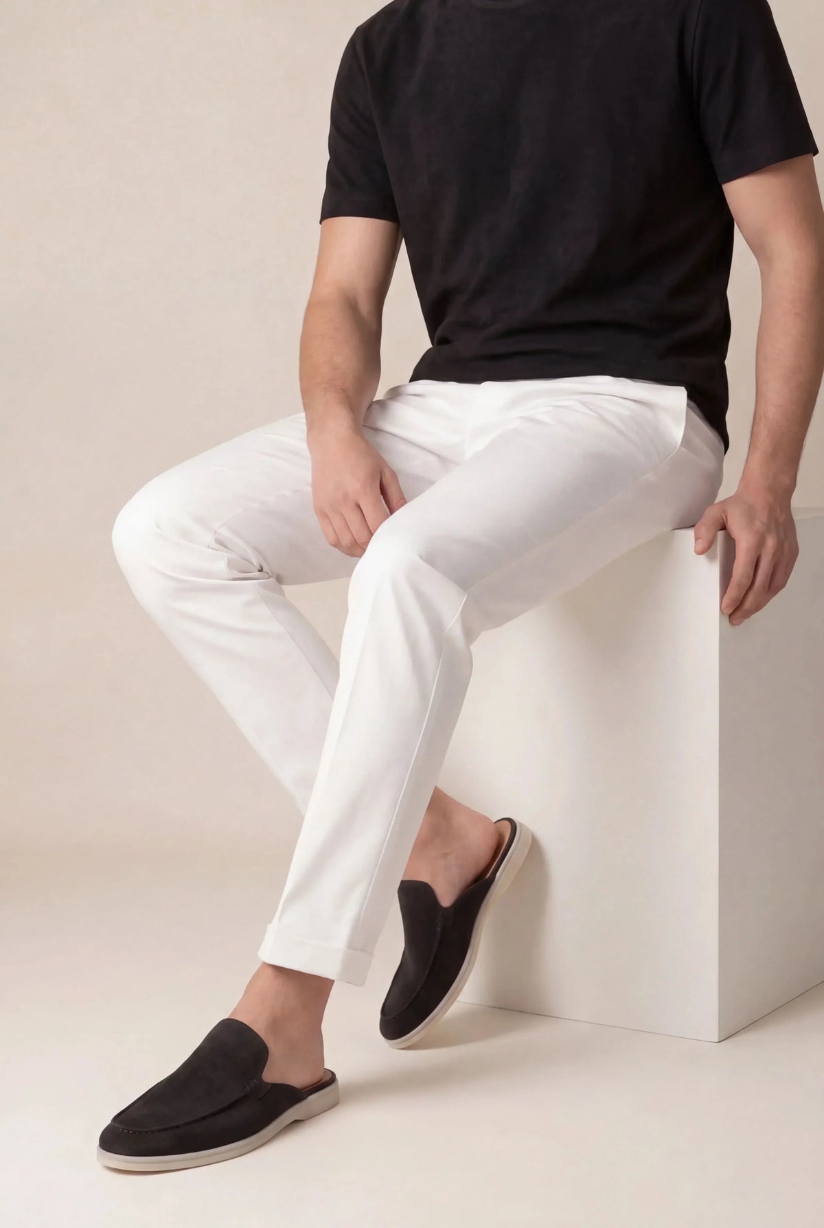 Black Suède Yacht Mule