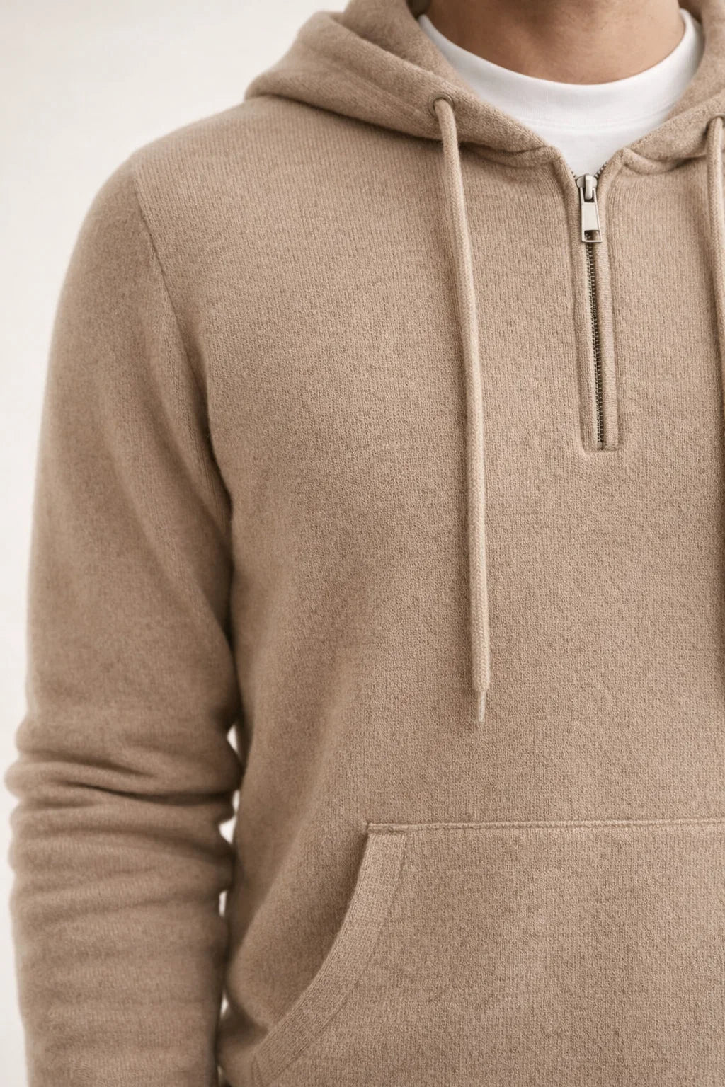Elio City Zip Hoodie Beige