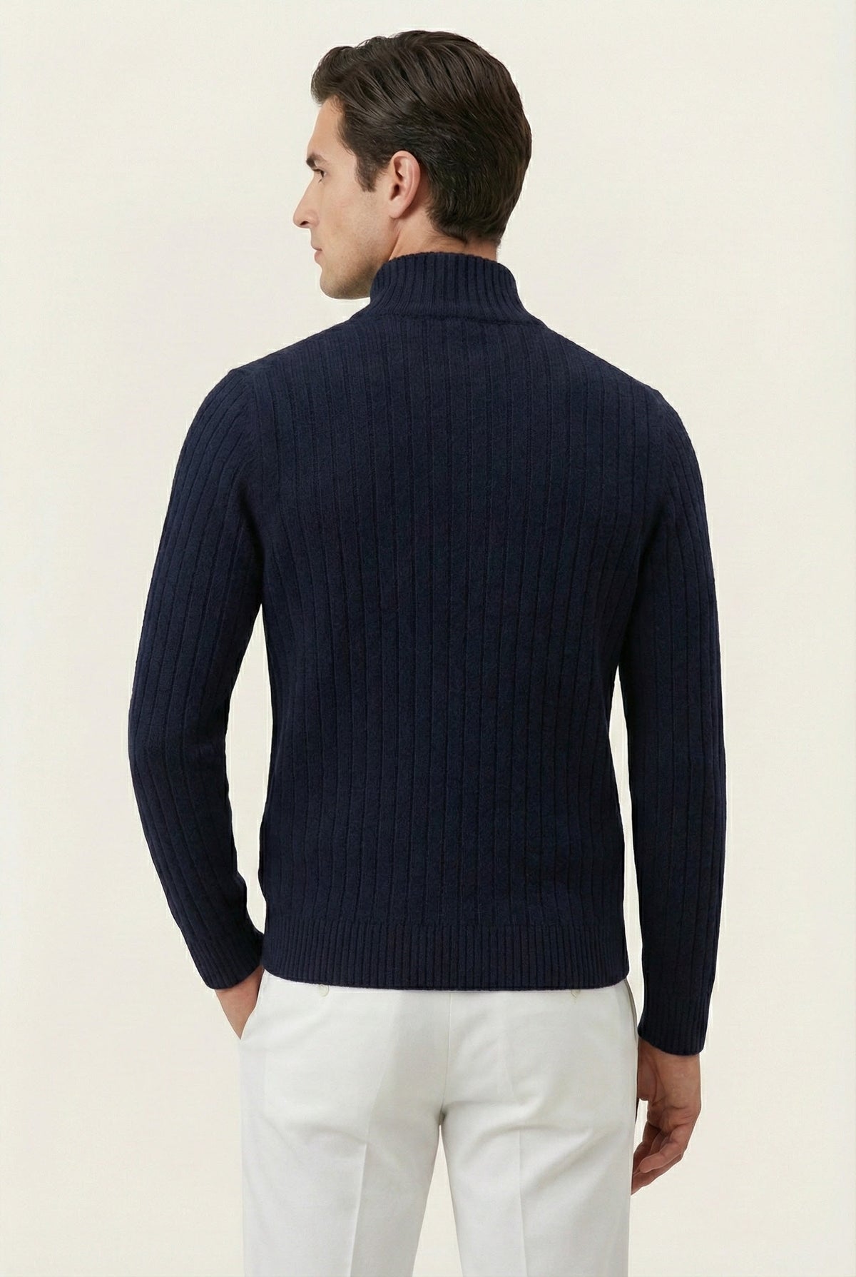 Léon Navy Rib Vest