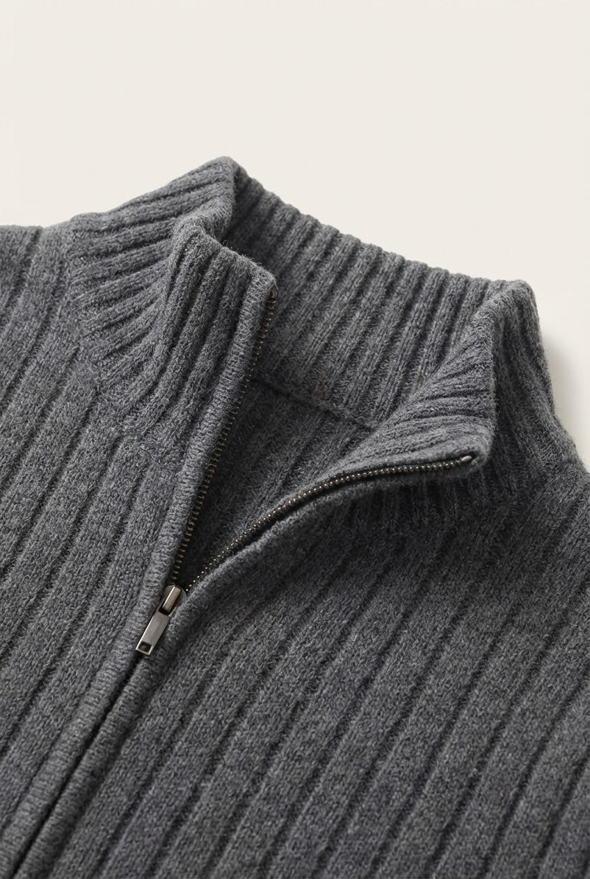 Léon Grey Rib Vest